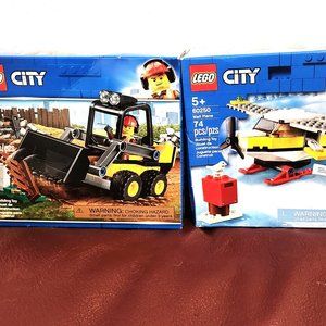 NWT Lego City Lot of 2 Sets Bulldozer 60219 & Mail Plane 60250